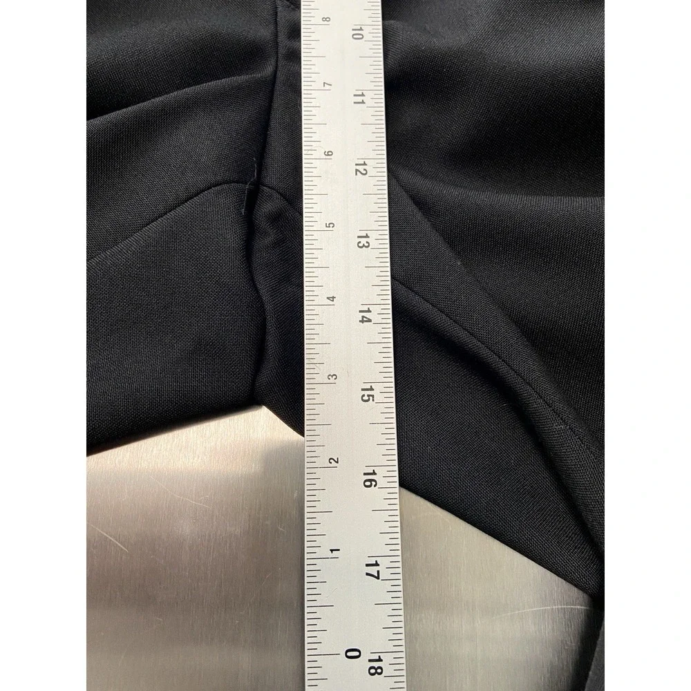 Vintage After Six 2PC Tuxedo Suit Mens 46L Black Wool Super 100's Formal Wedding